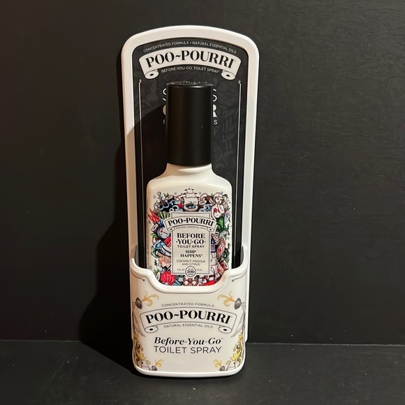 Poo-Pourri toilet spray bottle caddy w/cable tie-keep that spray handy–NIB - Picture 1 of 8